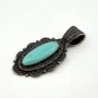 Turquoise Sterling Silver Pendant Southwestern Native American Carolyn Pollack