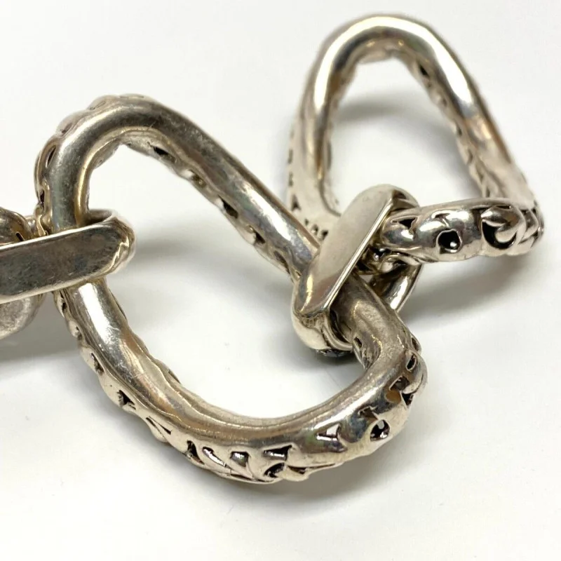 Charles Krypell 14K/925 White Gold + Colored Diamond 3.40 ct Link Bracelet