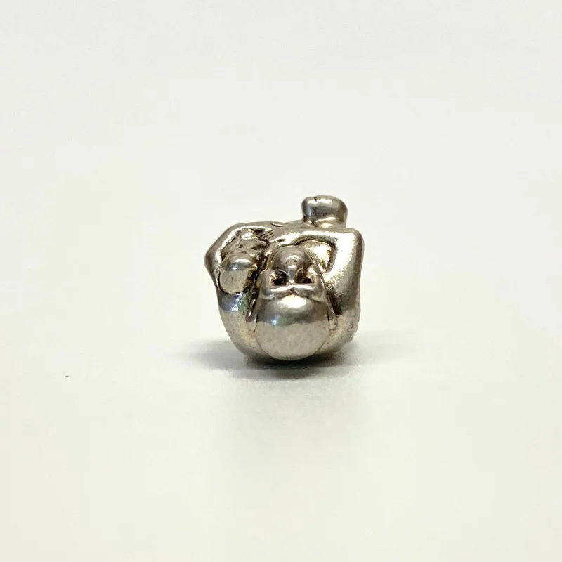 Retired CHIMP FAMILY Genuine PANDORA Silver MOM MONKEY & Baby Charm 790422