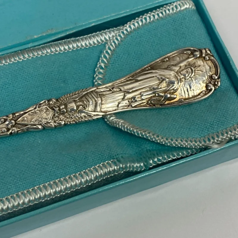 Souvenir Spoon "Statue of Liberty" New York City by Tiffany & Co - Sterling, 6"