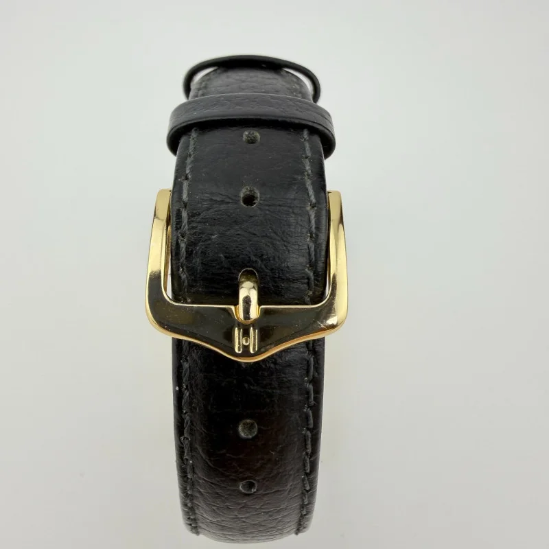 Hamilton Limited Edition No. 1791 Gold Rectangular Tank Watch Black Dial Swiss
