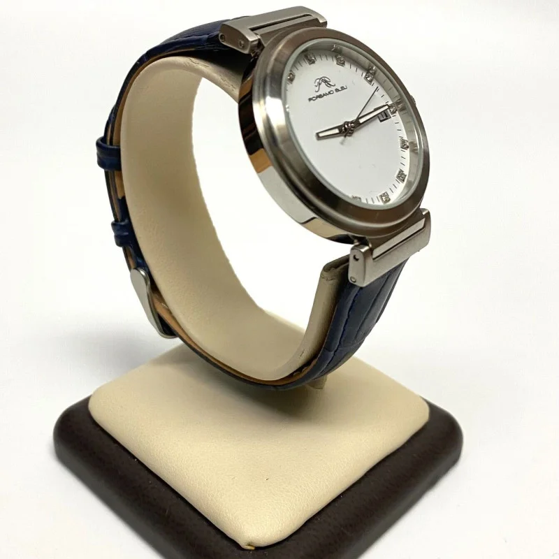 Porsamo Bleu Dahlia Leather Strap Watch, 34 mm