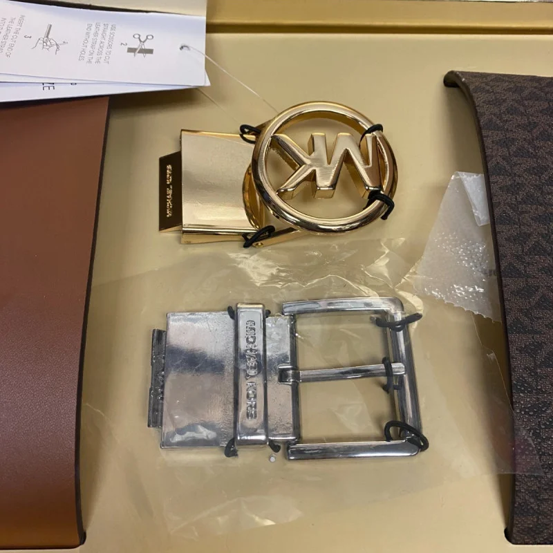 MICHAEL KORS Women's 4-in-1 Brown Belt Gift Box Set 1 Size Open Box