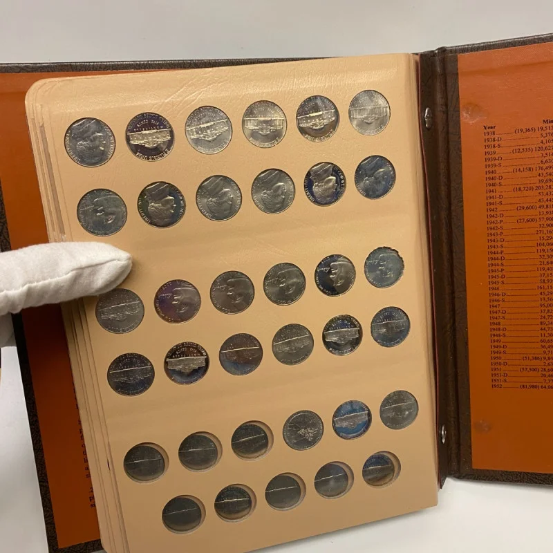 Jefferson Nickels Dansco Album with Proofs #8113 - 1938 to 2005 - No Coins