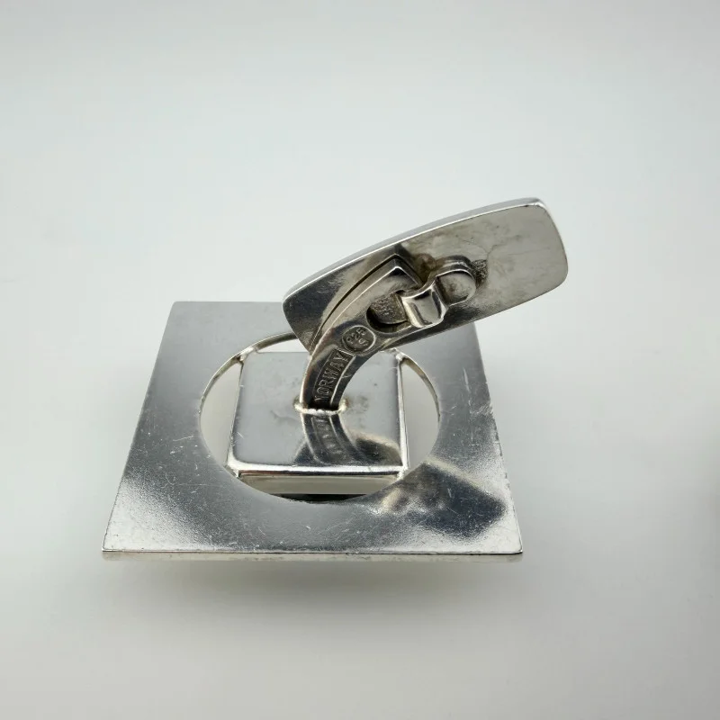 Square Vintage Sterling Silver Blue Labradorite Cufflinks 1950s - David Andersen