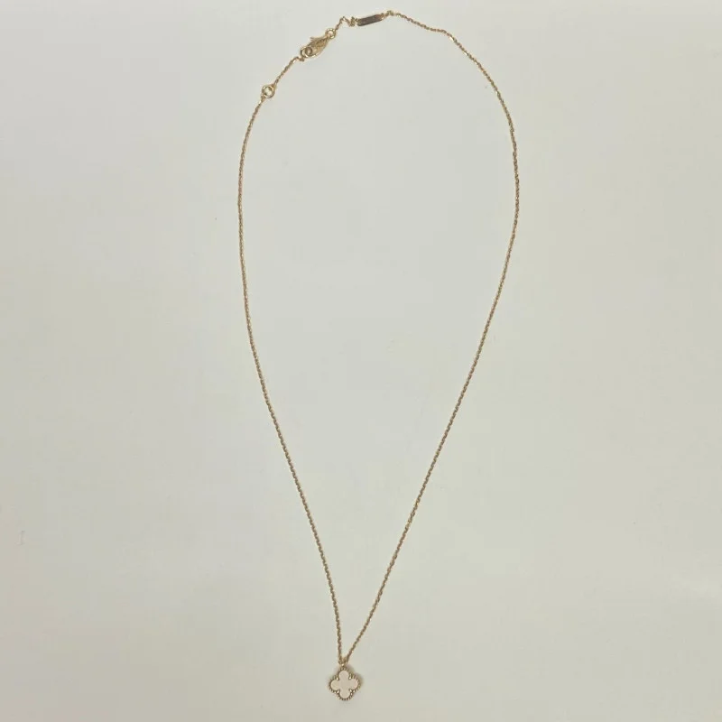Van Cleef & Arpels Sweet Alhambra Necklace 18k Yellow Gold Mother of Pearl