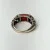 Vintage Tag Sterling Silver Red Coral ring, sz 7.0