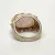 Beautiful David Sigal Sterling Silver 925 Rose Quartz Enamel Ring Size 7