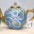 Russian silver 925 & 24k Gold Plated Teapot & 2 Teacups Enamel Filigree