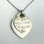 Authentic Tiffany & Co Notes I Love You Double Heart Pendant Silver Necklace 16”