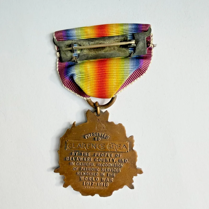Lot of 4 Original US WWI Bronze Medals — Victory + Service Medals with Ribbons