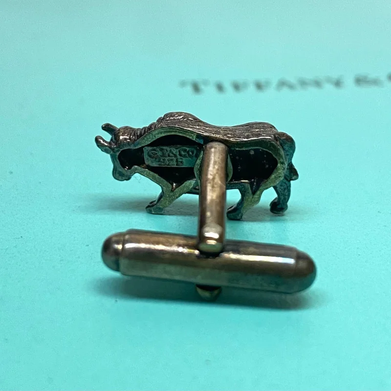 Tiffany & Co. Sterling Silver Bull Bear Cufflinks