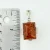 Vintage Sterling Silver Amber Pendant - Two Tone Square Cabochon
