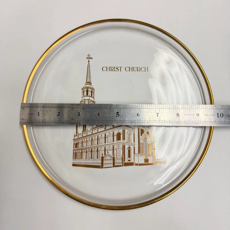 Vintage Orrefors Crystal Sweden Christ Church Limited Edition Plate w/ Box