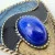 Vintage Triangle Metal Bolo Tie Blue Sodalite Blue Enamel, Western Design