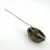 Vintage Handmade Sterling Silver Natural Oval Brown Agate Pin