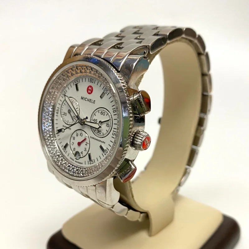 MICHELE MW01 Women's 96 Diamonds 0.46 CT TW Chronograph Watch