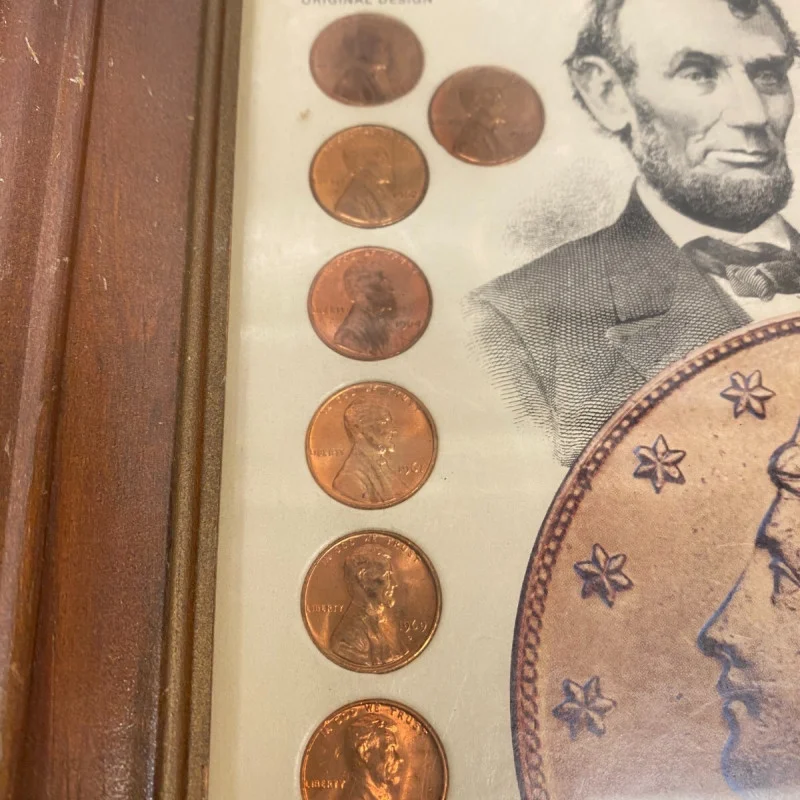 Lincoln Memorial Coins Collection (1959-1982 + 3 1943 Steel Cents) - Framed Set