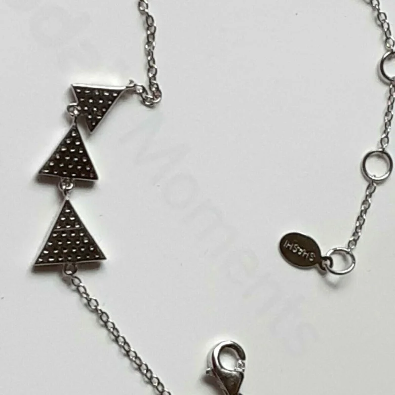 Shashi Sterling Silver Triangular Shaped Studded Bracelet 
