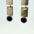 Vintage 925 Silver Long Modernist Dangle Earrings With Purple Iolite Stones