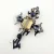 Vintage Sterling Silver Cross Pendant with Citrine and Iolite - 925