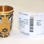 "Hamsa" Silver 925 & 24k Gold Plated Wine Shot Glass Enamel Filigree