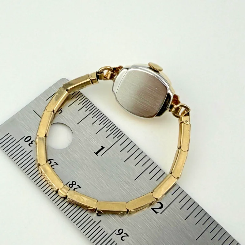 Vintage LaMarque 17 Jewels Ladies Gold Watch Expansion Bracelet Swiss 5.5 in