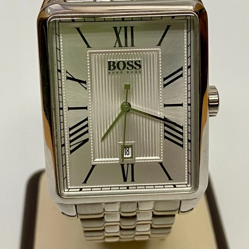 Vintage Hugo Boss Rectangular Silver Dial Quartz