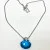 Swarovski Crystal Necklace Blue Scallop Clam Shell Pendant 17"