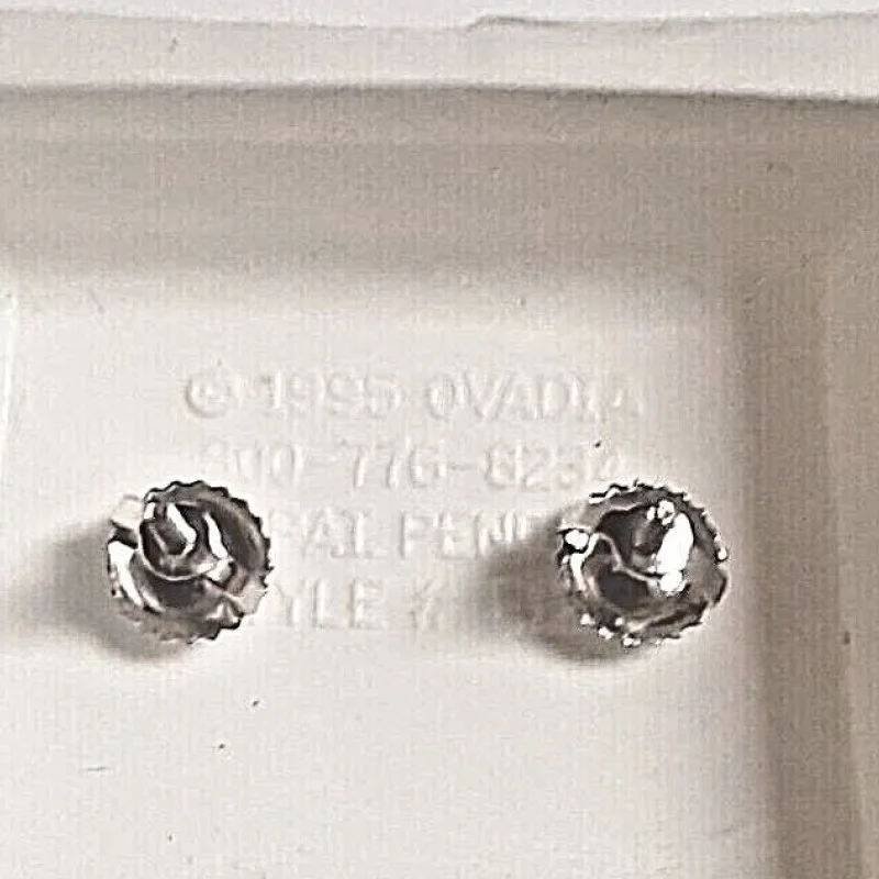 Sterling Silver Cross Diamond &  Black Diamond Woman's Earrings