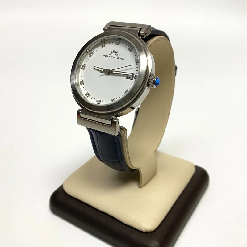 Porsamo Bleu Dahlia Leather Strap Watch, 34 mm