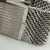 Vintage Square Cuff Links Textured Silver Tone Mesh Wrap Setting Cufflinks