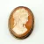 Vintage Handmade Silver Convertible Brooch Pendant Shell Cameo Lady Portrait