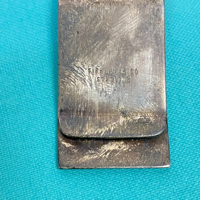 Tiffany & Co Silver Statue Liberty Torch Fire Money Clip Holder W/Pouch &am