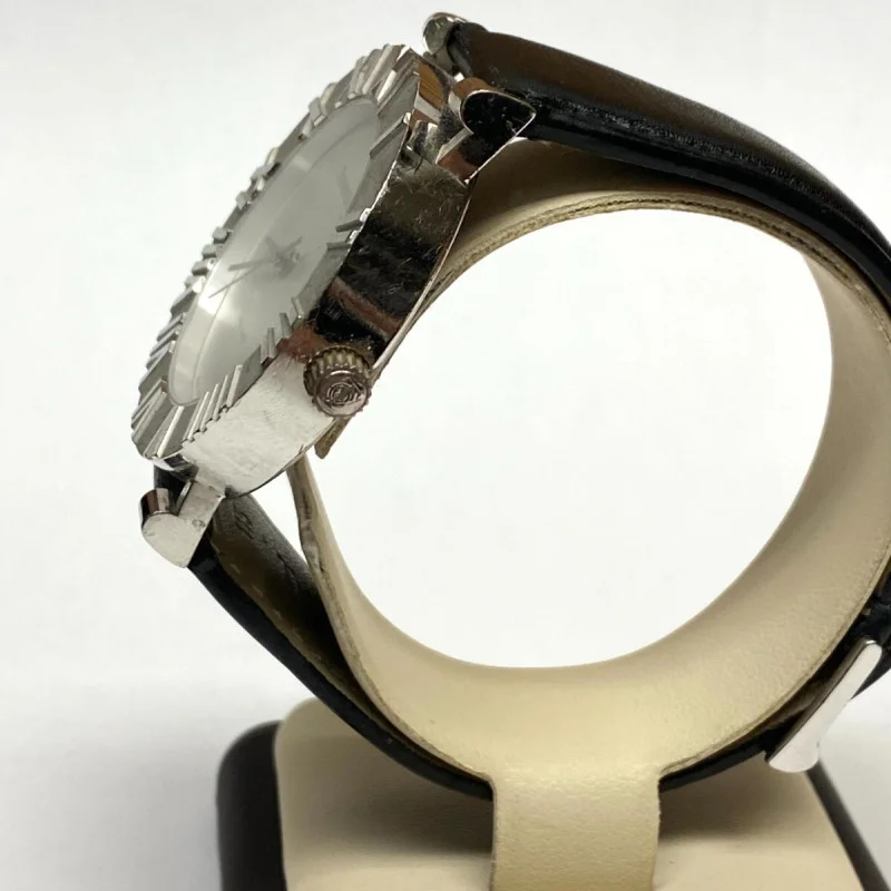 Tiffany & Co Atlas Large Sterling Silver Round Mechanical Watch