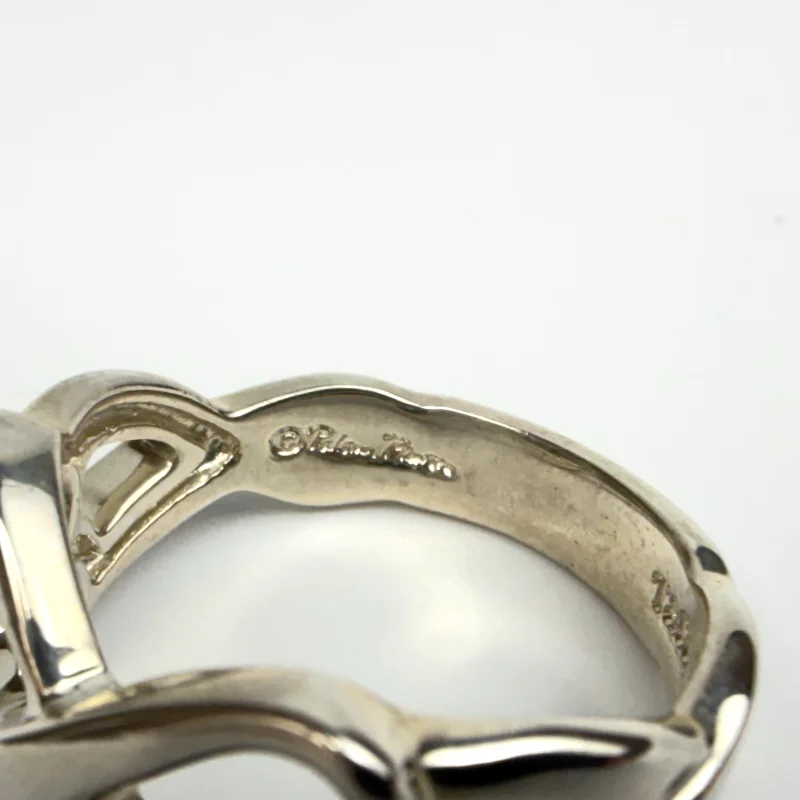 Tiffany & Co. Silver Paloma Picasso Loving Heart Band Ring Size 8.25