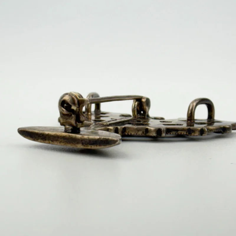 Vintage 925 A Silver and Marcasite Jewish Menorah Pendant/Brooch Pin