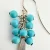 Boho Sterling Silver Dangle Earrings with Turquoise Bead Clusters
