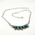 Virgil Leekya Navajo Sterling Silver 5-Stone Turquoise Bar Necklace