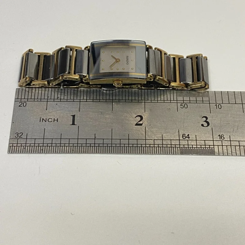 Rado DiaStar Woman’s Watch White Ceramic Yellow Gold Tone