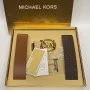 MICHAEL KORS Women's 4-in-1 Brown Belt Gift Box Set 1 Size Open Box
