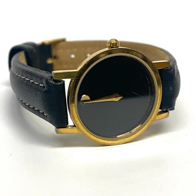 Movado 87.A1.832 Ladies Gold Tone Black Museum Dial Ladies Watch