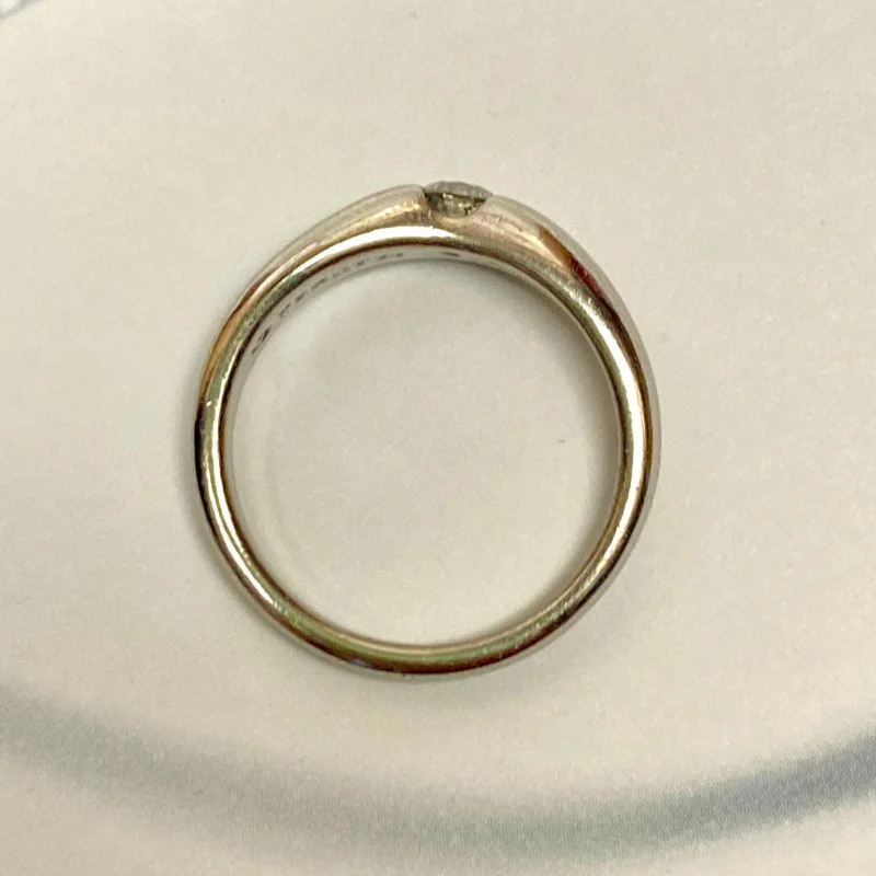 Tiffany & Co Platinum Elsa Peretti Curved 0.18ct Diamond Ring Band Sz 6.5