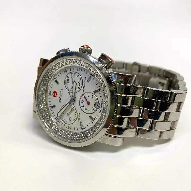 MICHELE MW01 Women's 96 Diamonds 0.46 CT TW Chronograph Watch