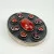 Vintage Rare Mexico 925 Silver Red Agat and Pink Tourmaline Pendant Brooch