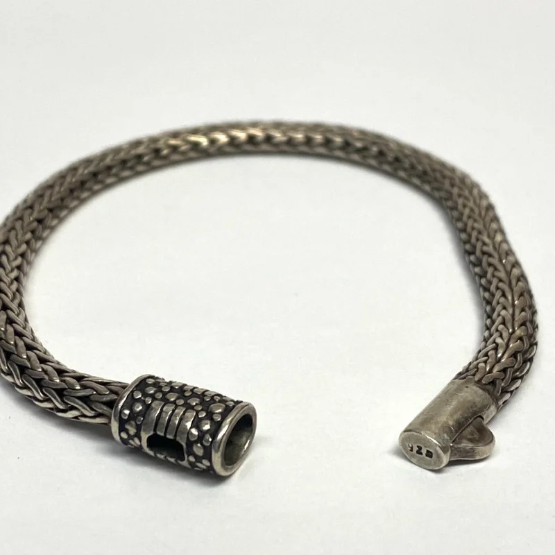GT Men's Classic Flat Silver Bracelet