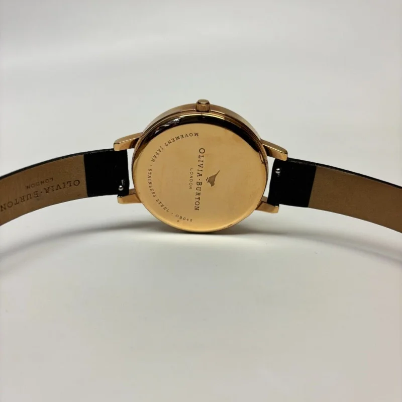 Olivia Burton Bejeweled Florals Leather Strap Watch