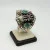 Vintage 925 Sterling Silver Turquoise & Coral Rotating Cuff Bracelet Handmade