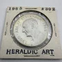 1965 Adlai Stevenson Sterling Silver Heraldic Art Medal 33mm Original Holder UNC