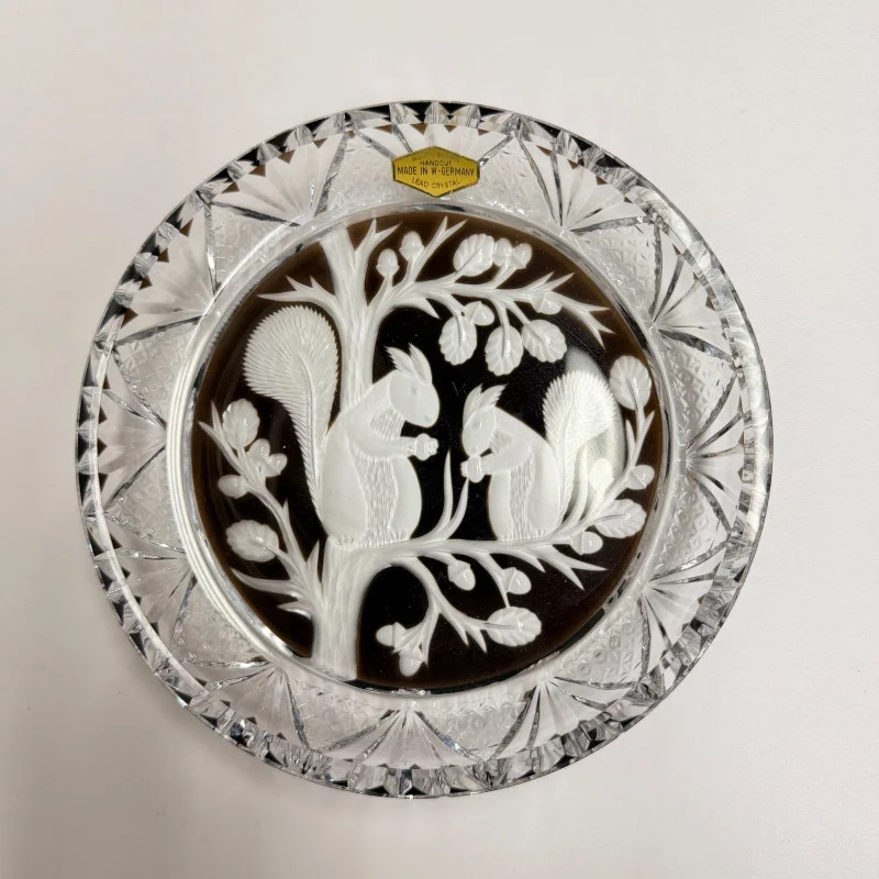 Vintage Brown 1974 Royale Germania Crystal Limited Edition Squirrels Plate 6.2"